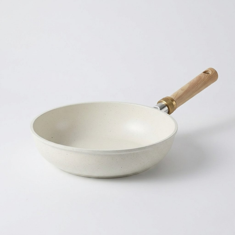 Nonstick frying pan beige 